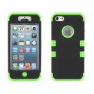 Luxury Green and Black Hard & Soft Plastic Protective Case for iPhone 5