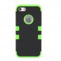 Luxury Green and Black Hard & Soft Plastic Protective Case for iPhone 5