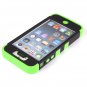 Luxury Green and Black Hard & Soft Plastic Protective Case for iPhone 5