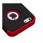 Black & Red Silicone Soft Hard Hybrid Protective Case for Apple iPhone 5