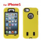 Robot Design Yellow Soft Silicon Back Case for iPhone 5