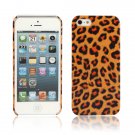 Plastic Protective Phone Case with Luxury Leopard Grain Design for iPhone 5