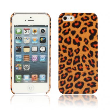Plastic Protective Phone Case with Luxury Leopard Grain Design for iPhone 5