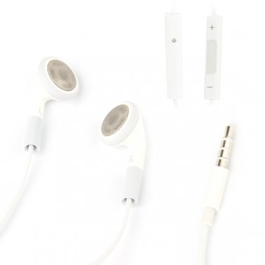 3.5MM Standard White Earphone with Volume Adjustment for iPhone 4S / iPhone 4