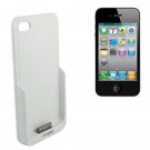 White 2200mAh Capacity External Backup Battery Charger for iPhone 4