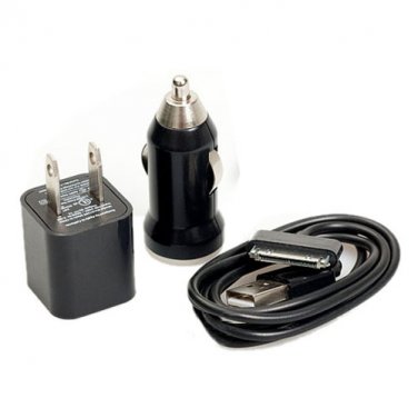 Easy to Use 3-in-1 Car / AC Charger with USB Cable for iPhone 3GS / 4G