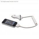 Car Charger with Undetachable Cable for iPhone 4th / 4G & iPad