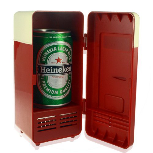 Retro Refrigerator Design USB Powered Cooler and Heater