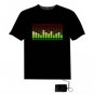 Sound Activated Light Up Flashing Rock Disco Equalizer EL LED T-Shirt
