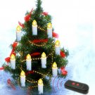 10-in-1 Wireless Remote Control Christmas Tree LED Candles with ABS Plastic