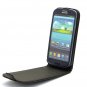 Black Leather Flip Vertical Case Cover for Samsung I930