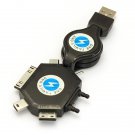 6-in-1 USB Charge Cable for Nokia, SAMSUNG, Sony Ericsson, iPhone, Micro & Mini USB