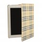 Beige Rotating Grid Pattern Leather Case with Smart Stand for iPad 2 / 3