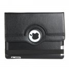 Elegant Top Black Leather Case with Elastic Bandage for iPad 2 / The New iPad