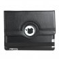 Elegant Top Black Leather Case with Elastic Bandage for iPad 2 / The New iPad