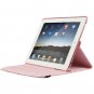 360 Degrees Rotating Stand and Pink Grid Cover for Apple New iPad 3 / 2