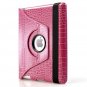 360 Degrees Multi-Angel Rotary Crocodile PU Leather Stand Case for Apple iPad