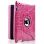 360 Degrees Multi-Angel Rotary Crocodile PU Leather Stand Case for Apple iPad