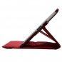 360 Degrees Rotating Leather Case for Apple iPad Red Luxury Crocodile Pattern