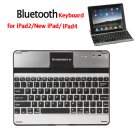 Aluminum Built-in Wireless Bluetooth 3.0 Keyboard with Stand for iPad, Tablet PC