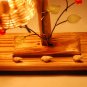 Creative Country Style Log Double Tile Table Bedside Lamp Night Light