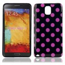 Protective Case with Purple Dots for Samsung Note 3
