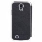 PU Leather and Plastic Protective Case with Irregular Crossed Silky Pattern for Samsung S4 i9500