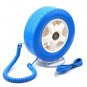 Creative Decoration Wired Tire Wheel Shape Table Phone with Light-Blue