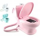 Creative Toilet Closestool Shaped Wired Telephone - Three Colors for Choice