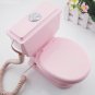 Creative Toilet Closestool Shaped Wired Telephone - Three Colors for Choice