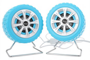A Pair Music-F M-30 USB Tire Shape Speakers with 3.5mm Plug