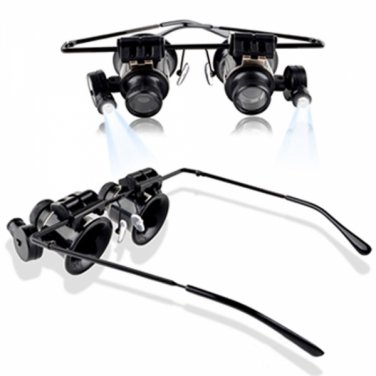 20X Magnifier Magnifying Eye Glasses Loupe Lens Jeweler Watch Repair LED Light
