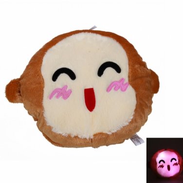 Cartoon Monkey Shape LED Light Up Colorful Pillow