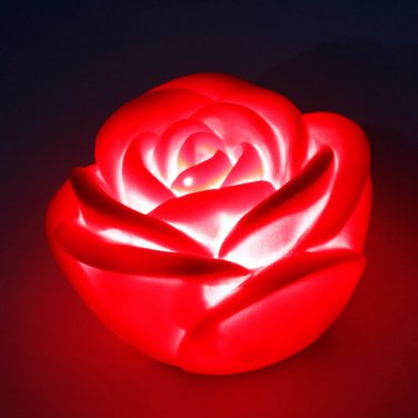 Romantic Rose Flower Colorful Night Light