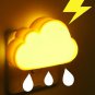 Creative Practical Energy-saving Plug-in Light-dependent Control Cloud Shape Light LED Night Lamp