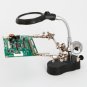 3.5X 12X LED Lights Clip Type Helping Hand Magnifier Desktop Magnifier Stand Magnifying Glass