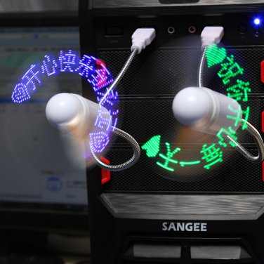 USB Programmable LED Message Cool Fan Mini Advertising Fan Gadget