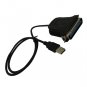USB2.0 to Bi-Directional Parallel Printer Cable Adapter Black