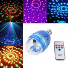 LED RGB Rotating Bulb Lamp Remote Sound-activated Stage Light