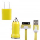USB AC Home Wall + Car Charger + Cable for iPhone 4 4S 4 iPod