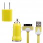 USB AC Home Wall + Car Charger + Cable for iPhone 4 4S 4 iPod