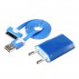 Wall Charger EU Plug Adapter+USB Data Sync Cable For iPod iPhone