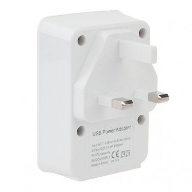 UK Plug 4 USB Ports Charger Adapter For iPhone Smartphone Device
