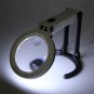 10 LED Lighting Desk Handheld Lamp With 2.5X 8X Magnifier