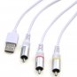 USB AV TV RCA Audio Video Composite Cable For iPhone 4 4S iPad iPod
