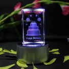 3D USB-line Music Spin Dazzle Colored Light Crystal Music Box