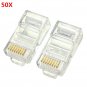 50PCS RJ45 Plug Ethernet Gold Plated Network Connector