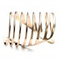 Gold Plated Spring Shape Hollow Out Cuff Bracelet Bangle