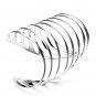 Gold Plated Spring Shape Hollow Out Cuff Bracelet Bangle