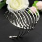 Gold Plated Spring Shape Hollow Out Cuff Bracelet Bangle